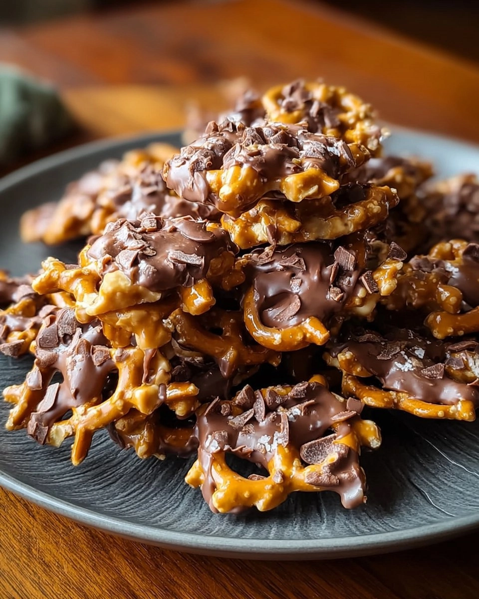 No-Bake Peanut Butter Pretzel Clusters