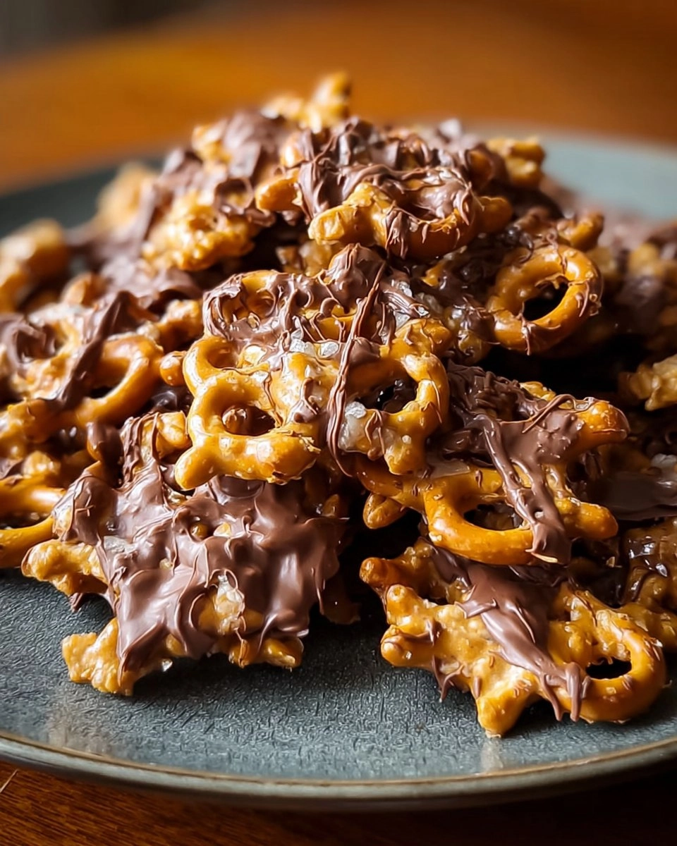 No-Bake Peanut Butter Pretzel Clusters