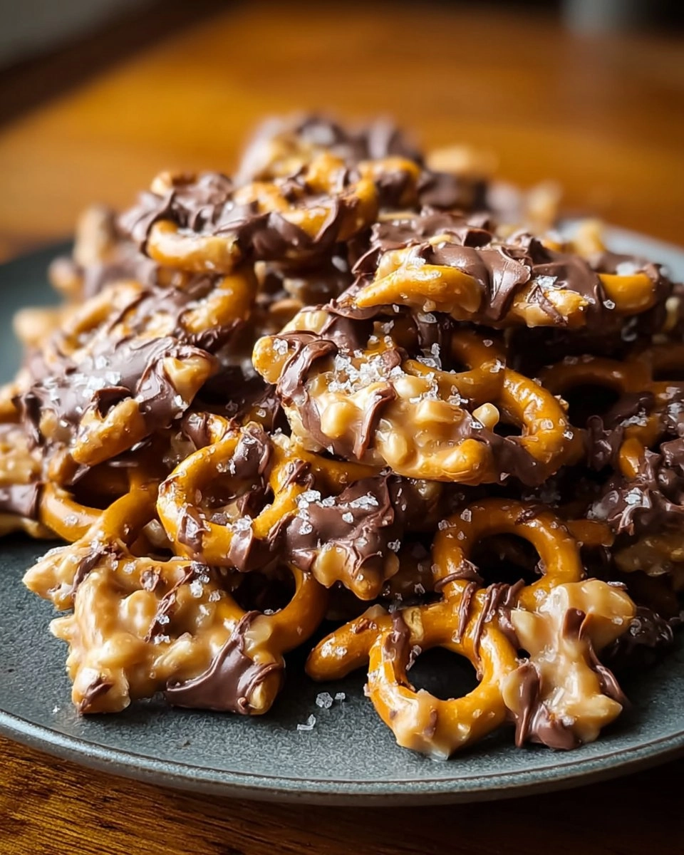 No-Bake Peanut Butter Pretzel Clusters