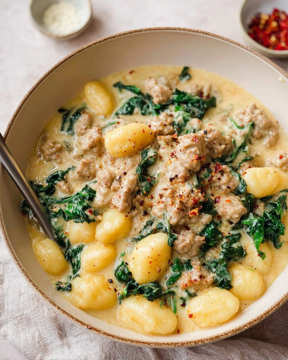 One Pot Gnocchi with Sausage and Kale