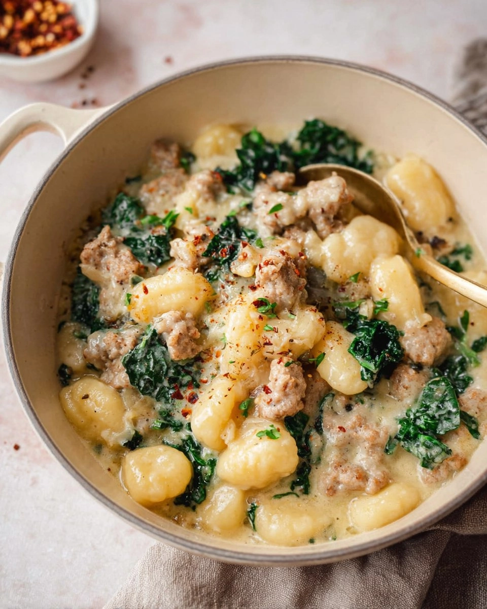One Pot Gnocchi with Sausage and Kale