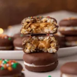 Ritz-Peanut-Butter-Cookies-Easy-No-Bake-Chocolate-Sandwiches-Recipe