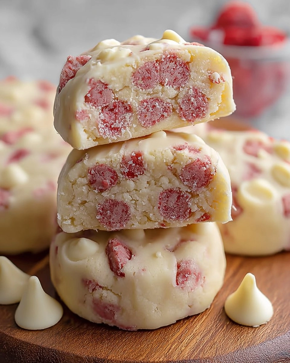 Strawberry White Chocolate Shortbread 91 Strawberry White Chocolate Shortbread