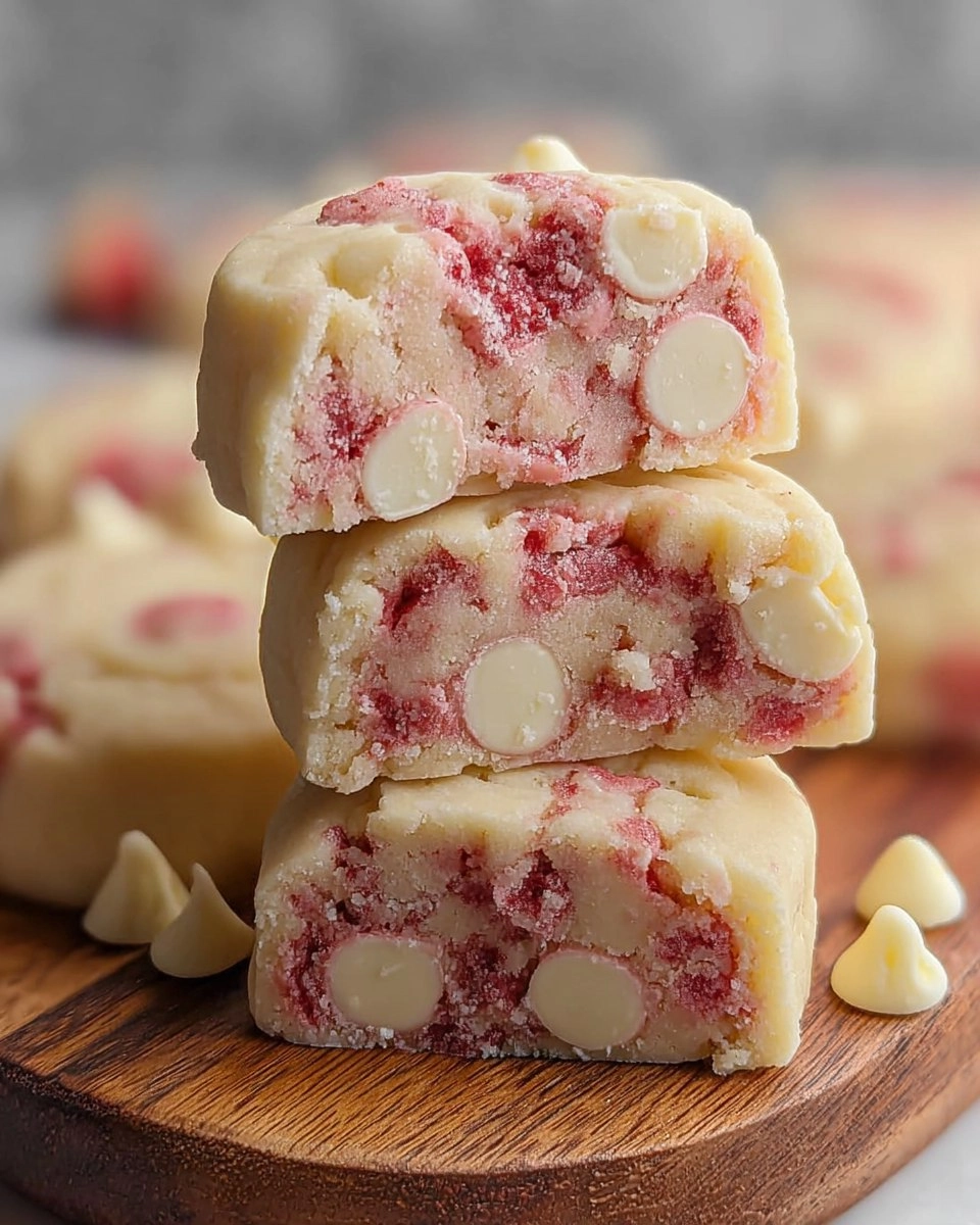 Strawberry White Chocolate Shortbread 92 Strawberry White Chocolate Shortbread