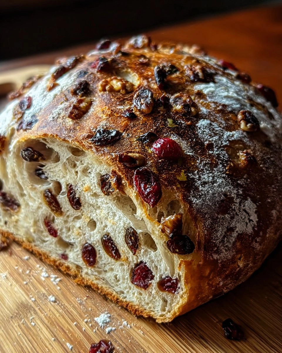 Valentine Cranberry Raisin Walnut Cinnamon Artisan Bread 106 Valentine Cranberry Raisin Walnut Cinnamon Artisan Bread