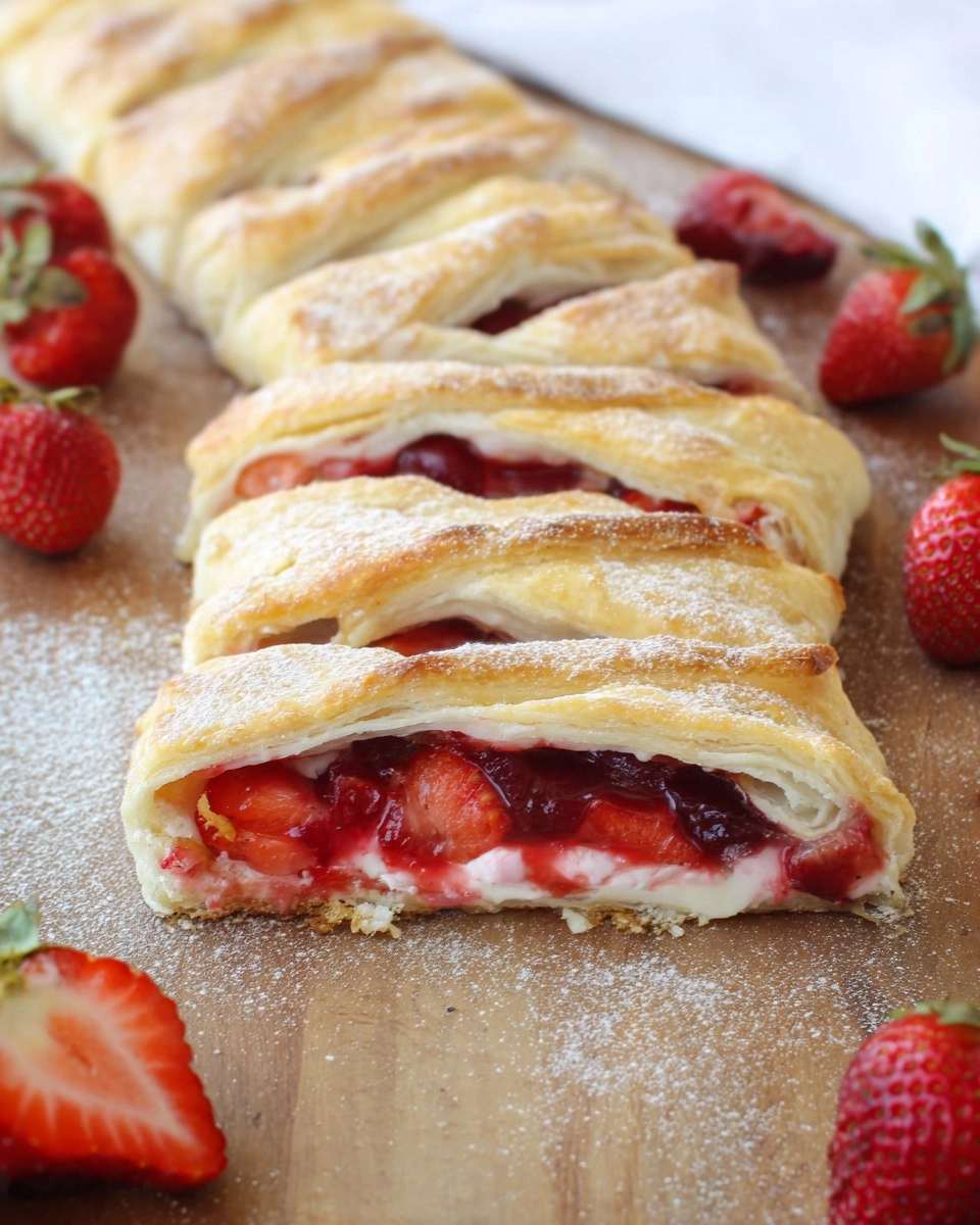 Valentine Easy Strawberry Cream Cheese Strudel