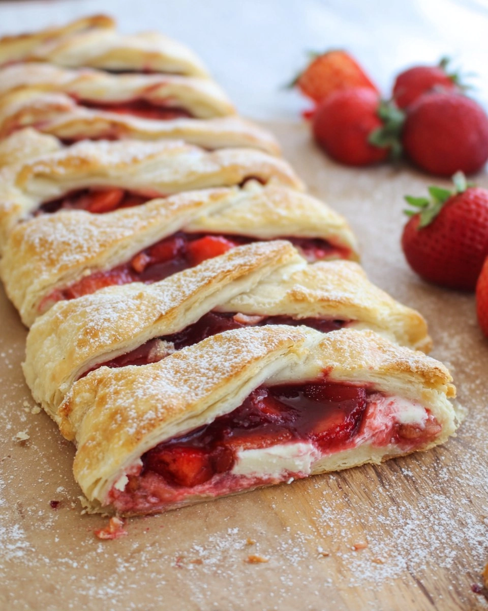 Valentine Easy Strawberry Cream Cheese Strudel