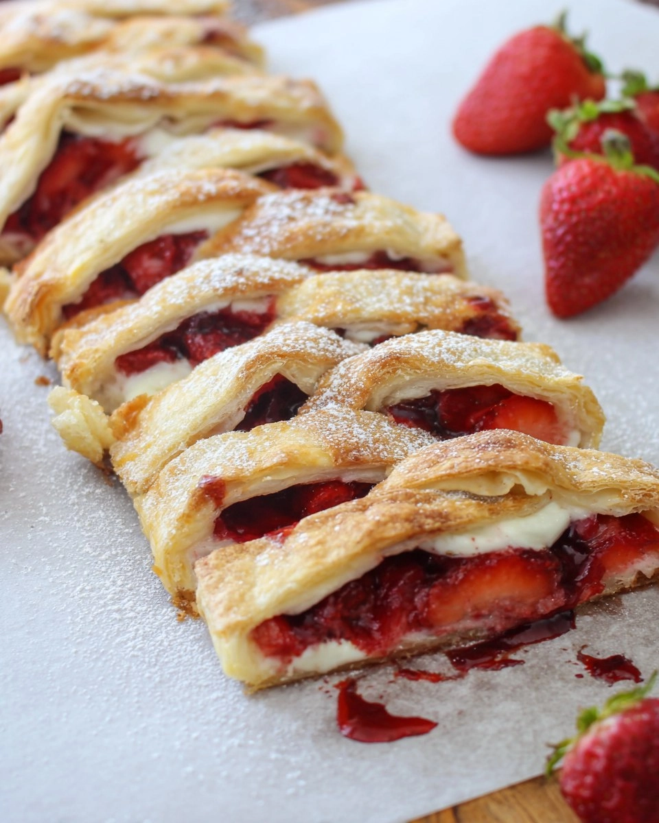 Valentine Easy Strawberry Cream Cheese Strudel