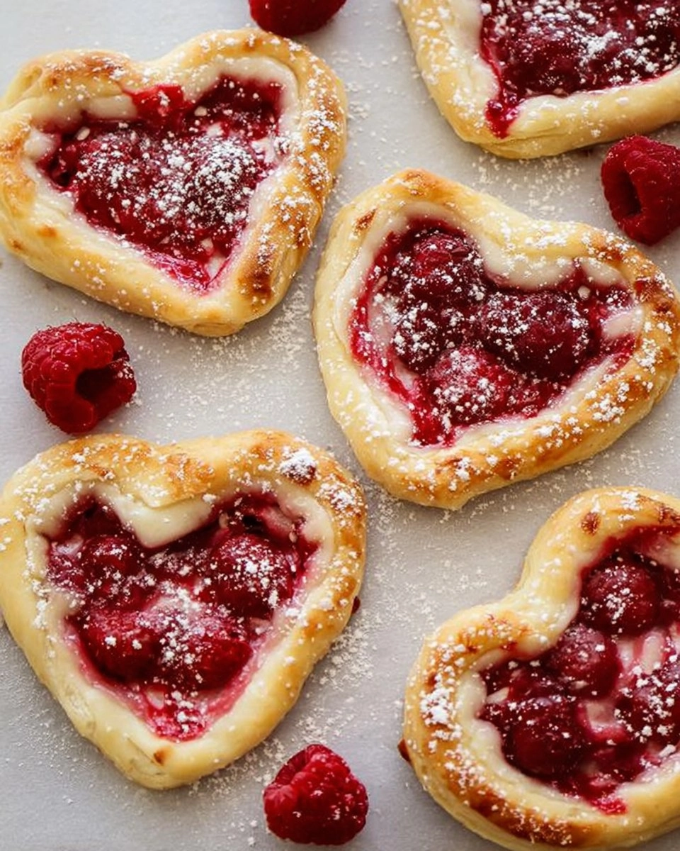 Valentine Raspberry Heart Danishes