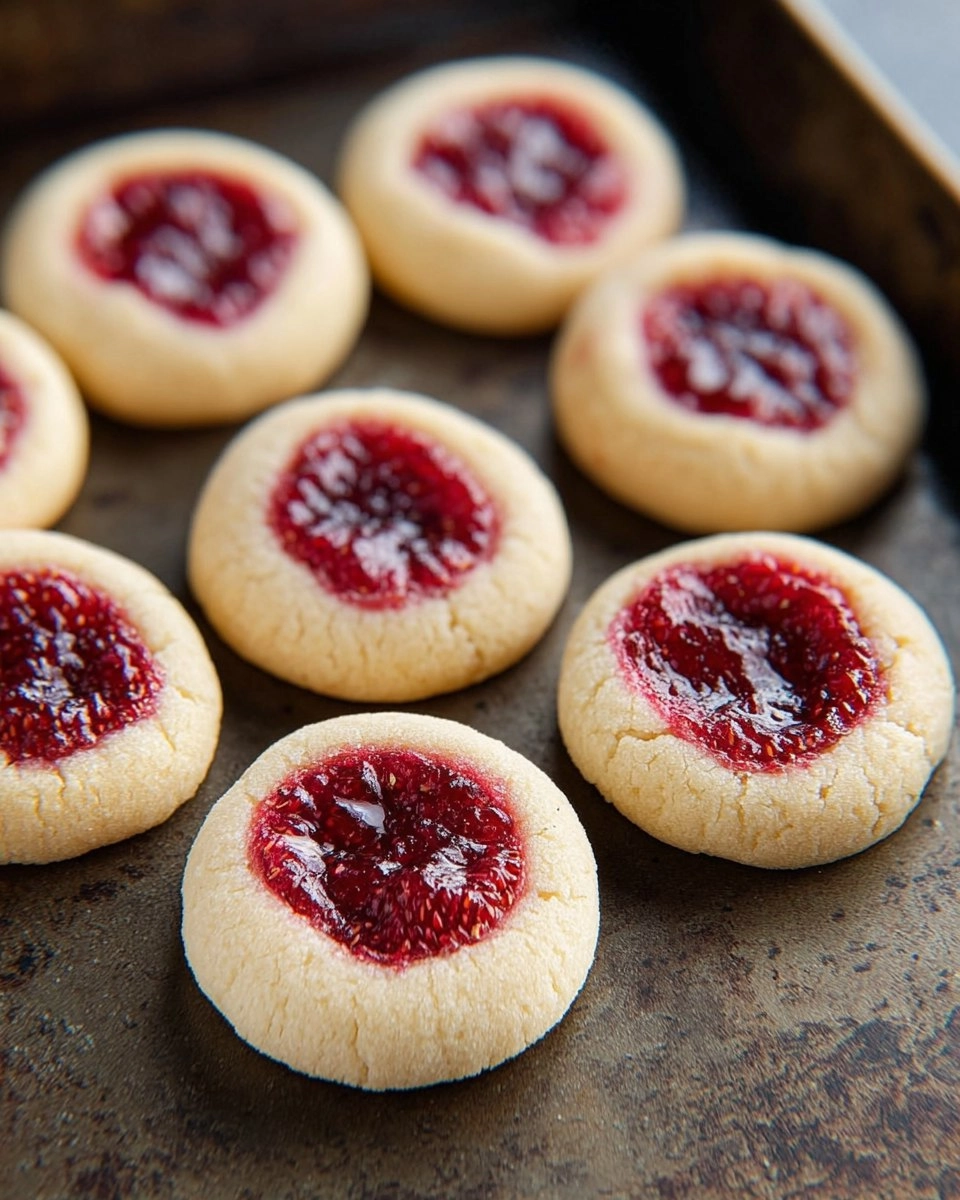 Valentine Raspberry Thumbprint Cookies