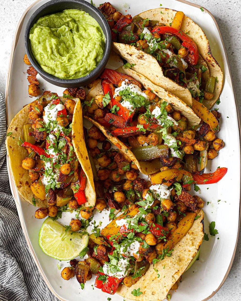 Vegan Sheet Pan Chickpea Fajitas