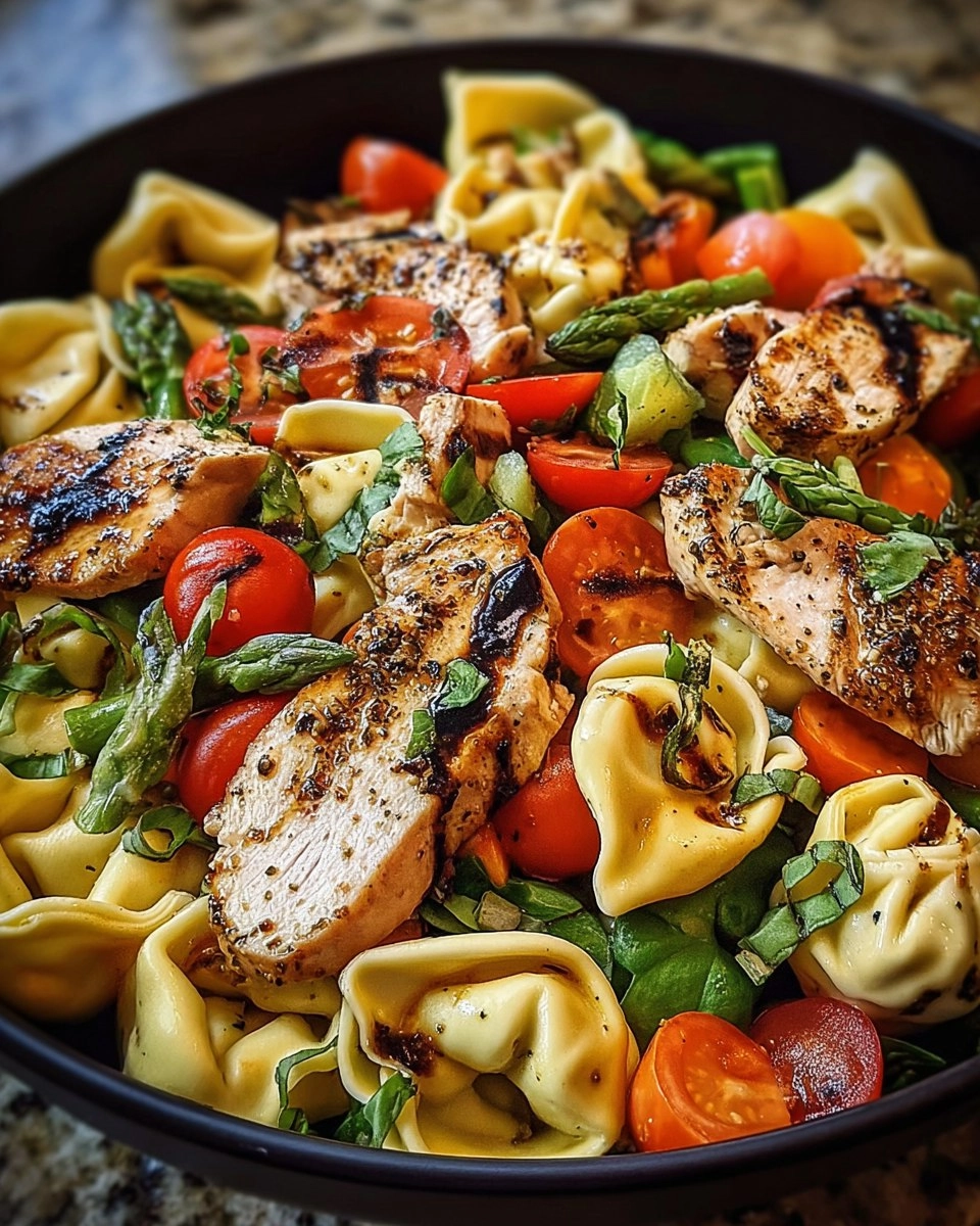 Warm Balsamic Chicken Tortellini Salad 107 Warm Balsamic Chicken Tortellini Salad
