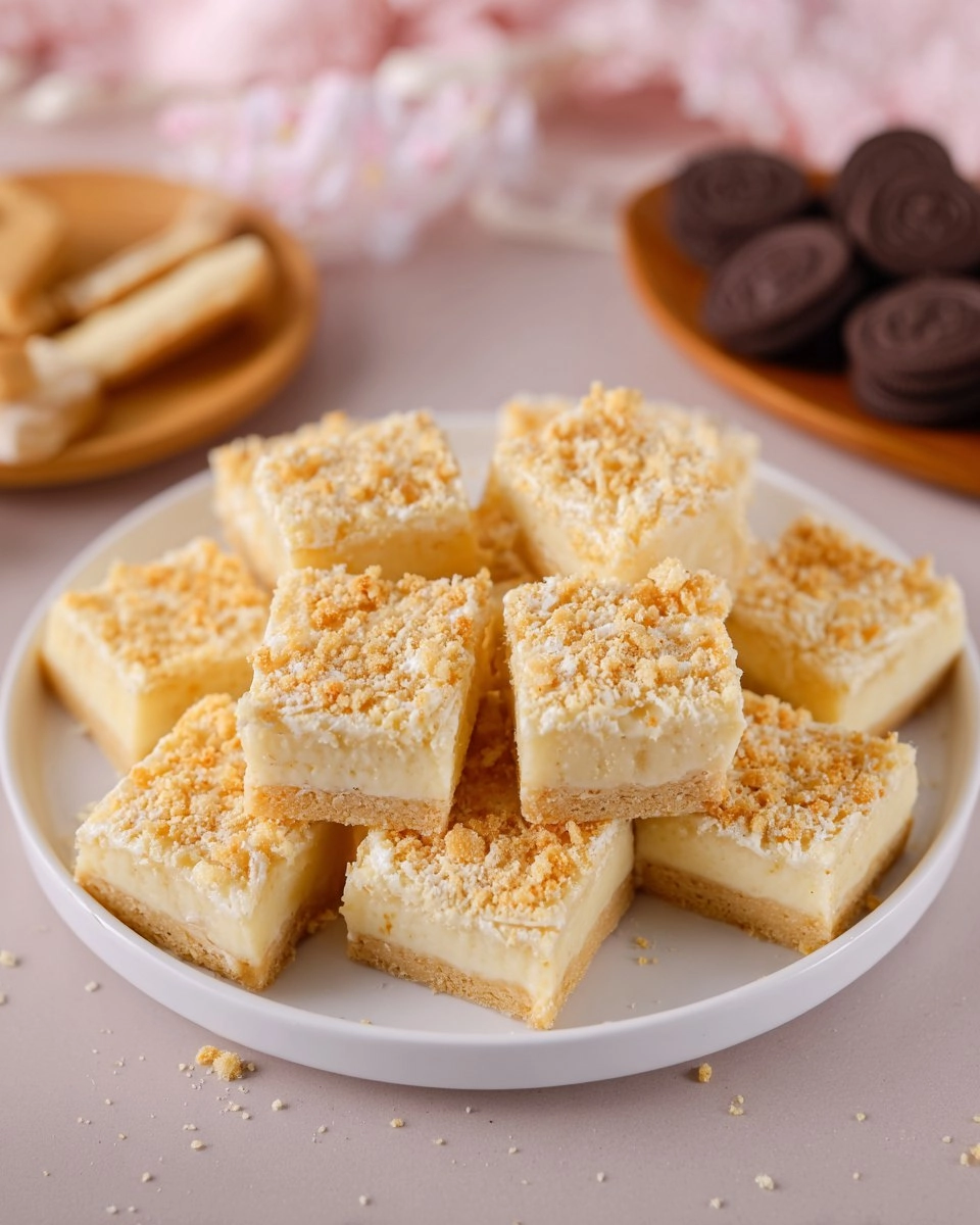 Easy Banana Pudding Fudge Squares with a Nilla Wafer Crunch