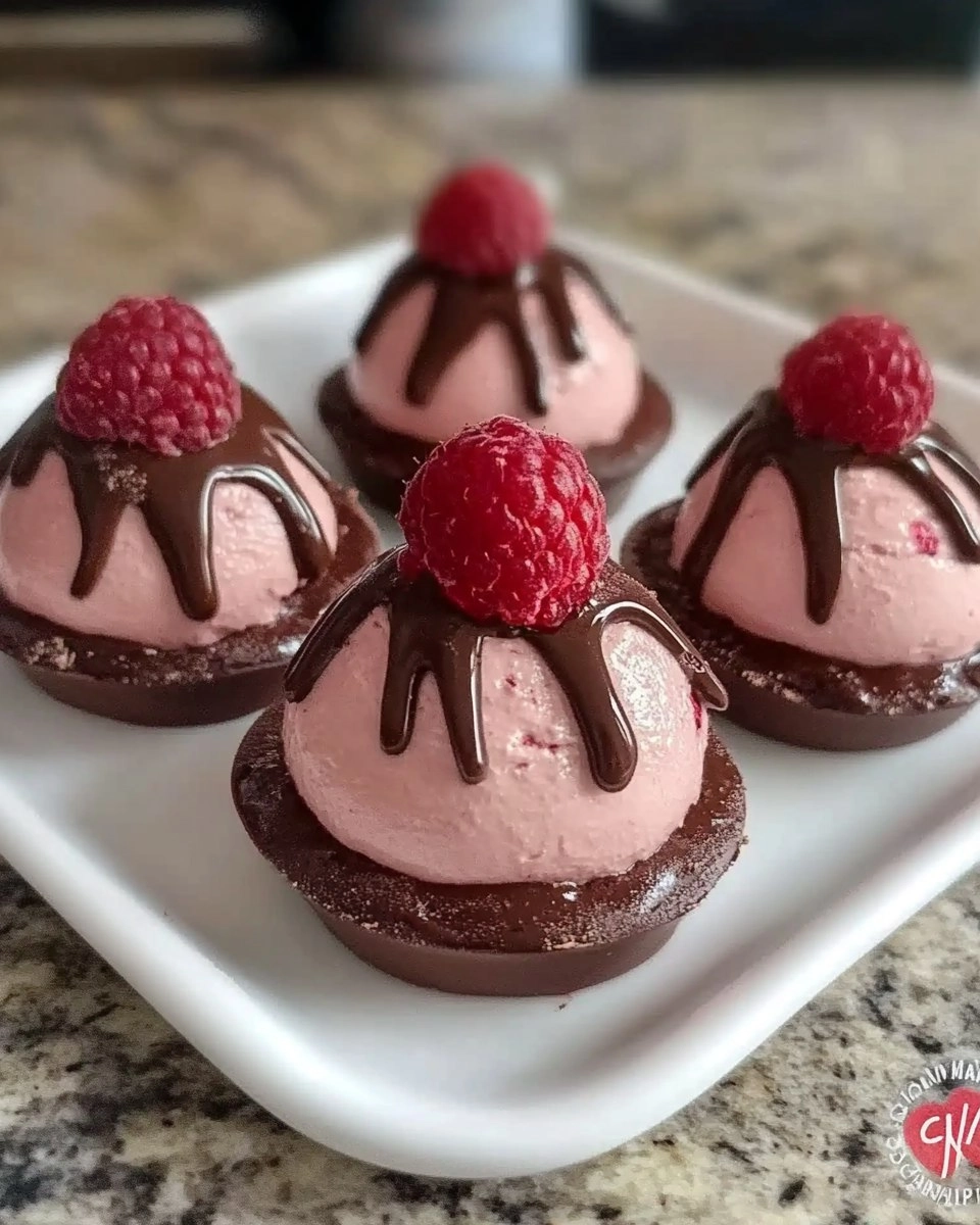 Easy Chocolate Raspberry Mousse Domes