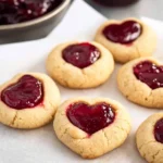 Easy-Jam-Thumbprint-Cookies-with-a-Heart-Shaped-Twist-Recipe