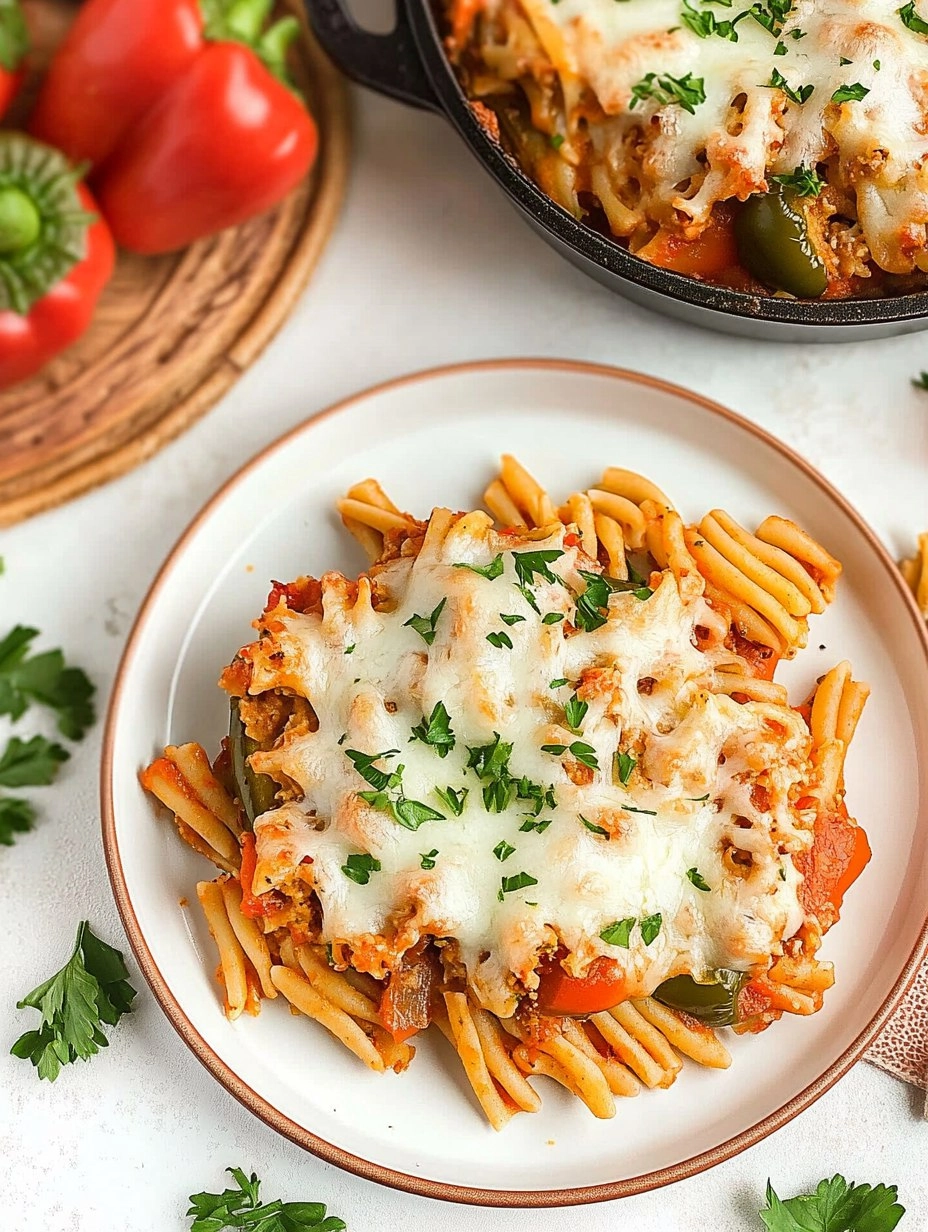 Easy Stuffed Pepper Pasta Bake