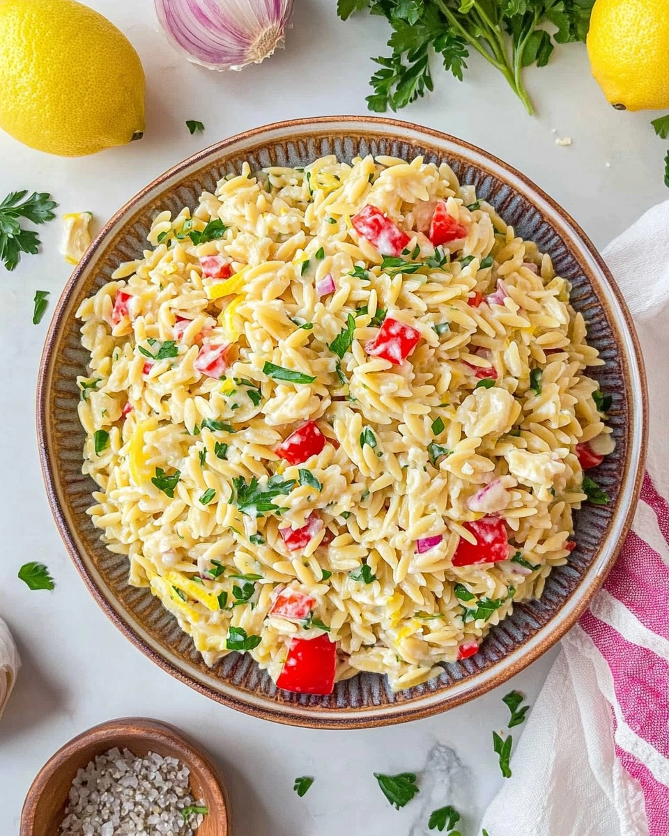 Healthy Easy Orzo Lemon Salad