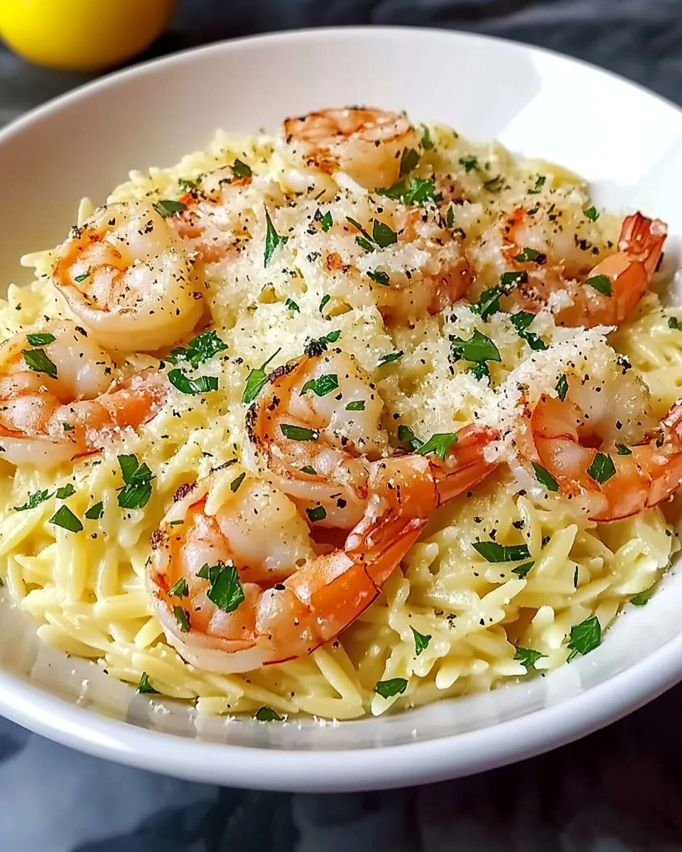 Parmesan Orzo with Shrimp