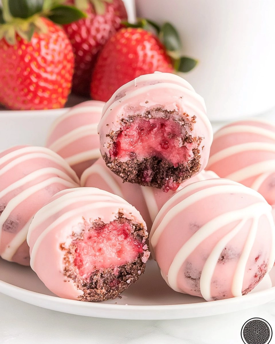 STRAWBERRY SHORTCAKE OREO BALLS