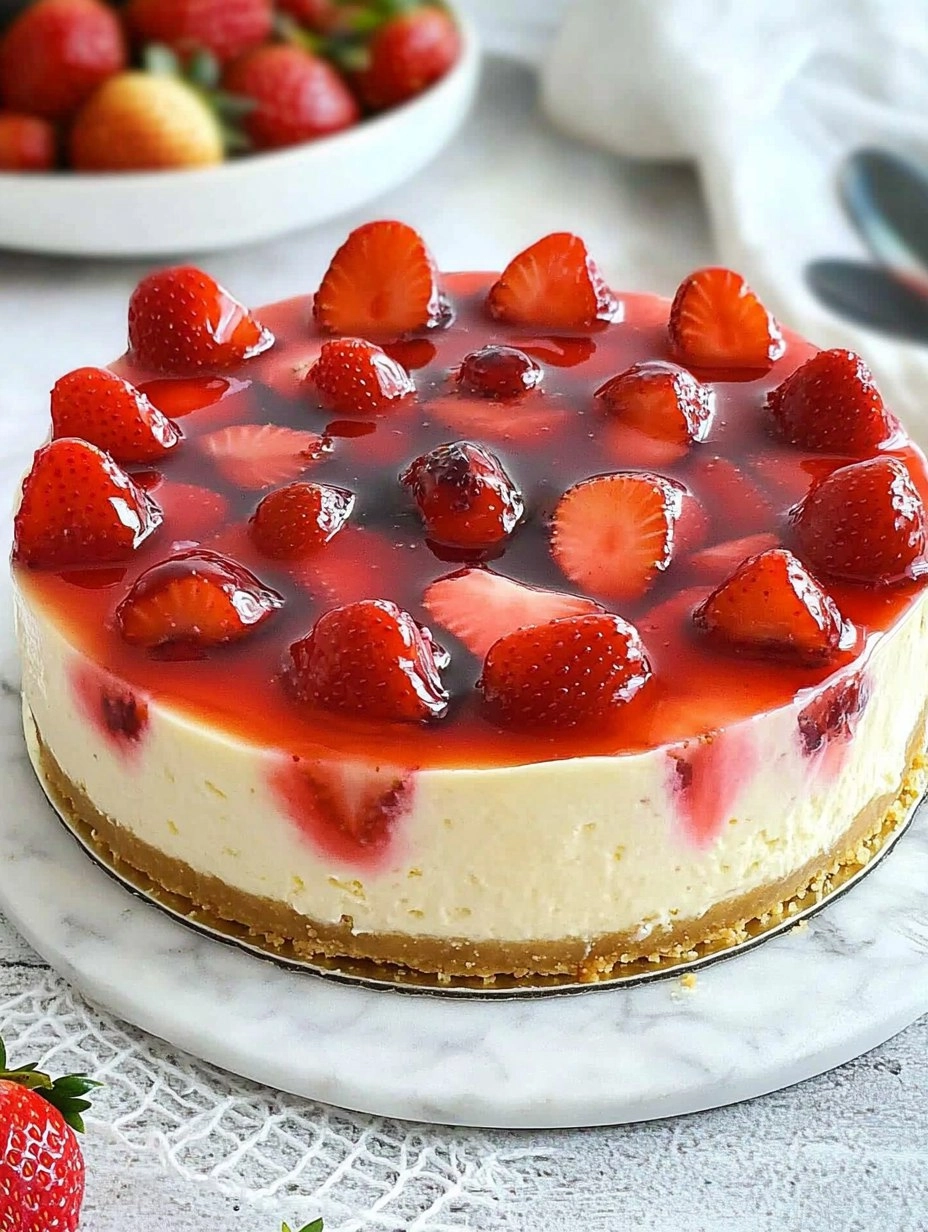 Strawberry Jelly Cheesecake