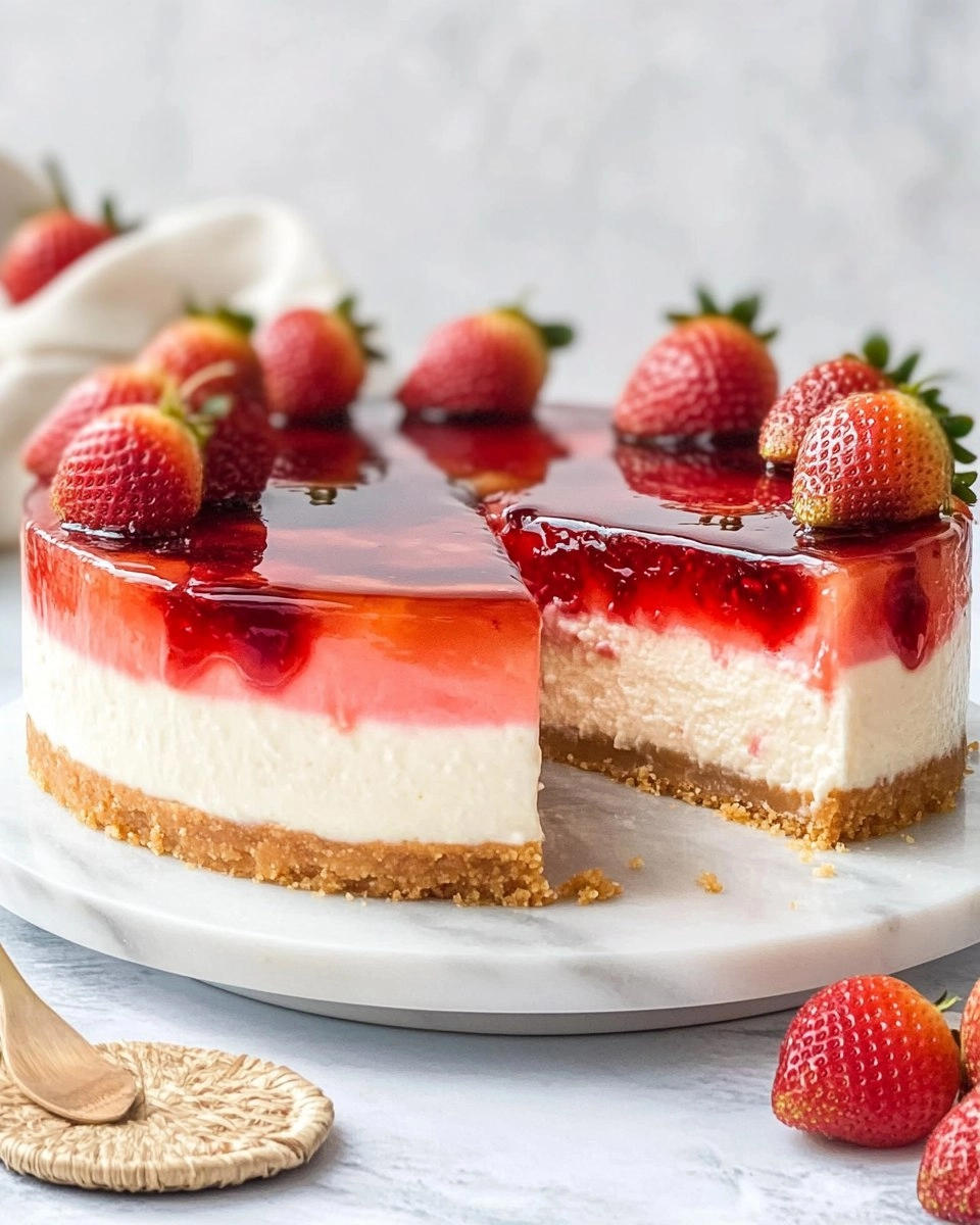 Strawberry Jelly Cheesecake