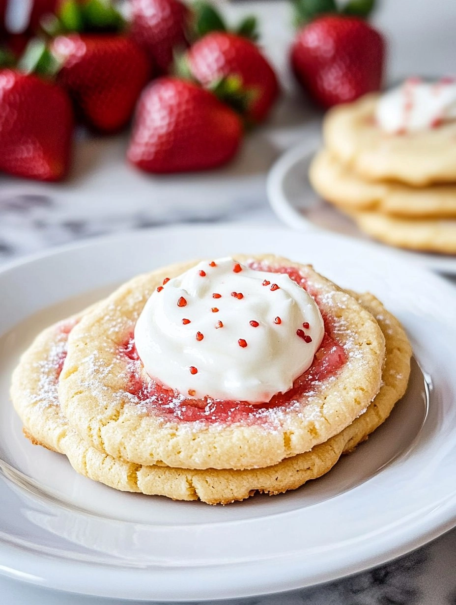 Strawberry Pop Tart Cookies