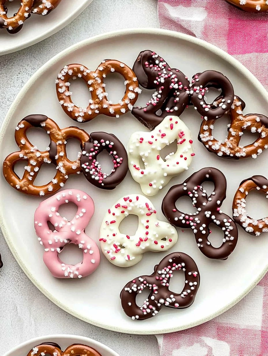 Valentine Chocolate Covered Pretzels for kids