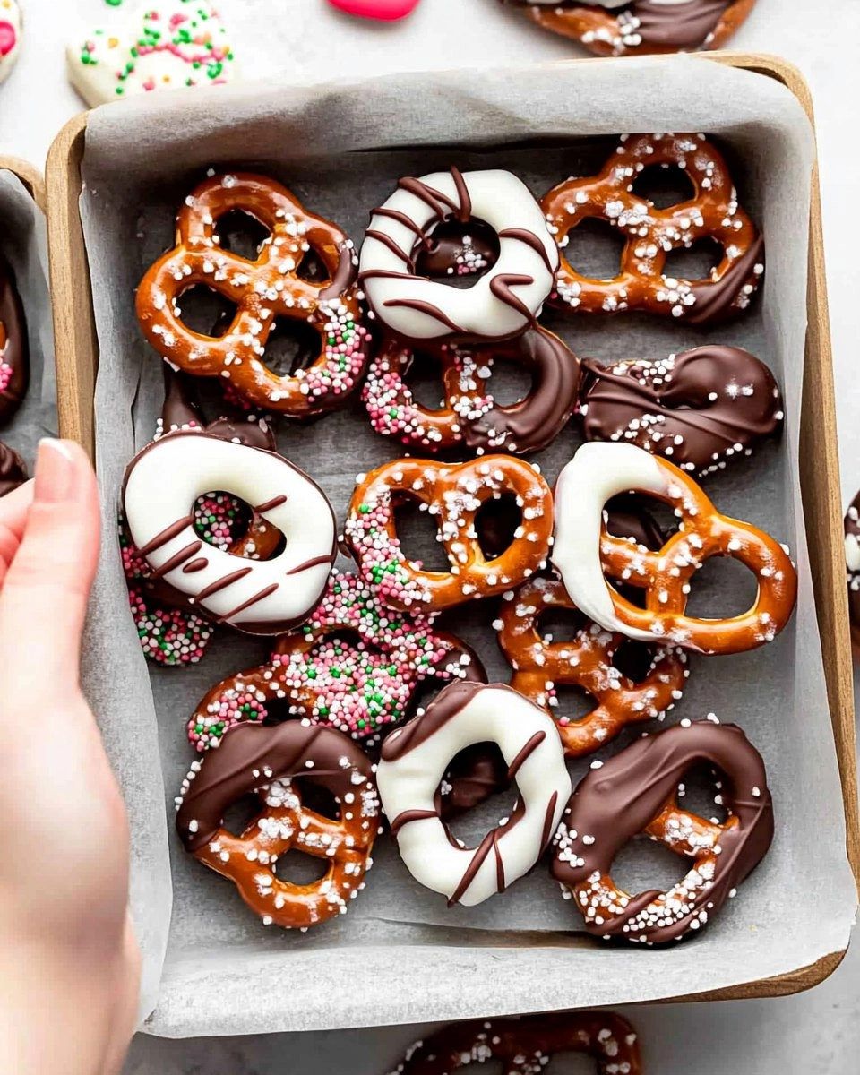 Valentine Chocolate Covered Pretzels for kids