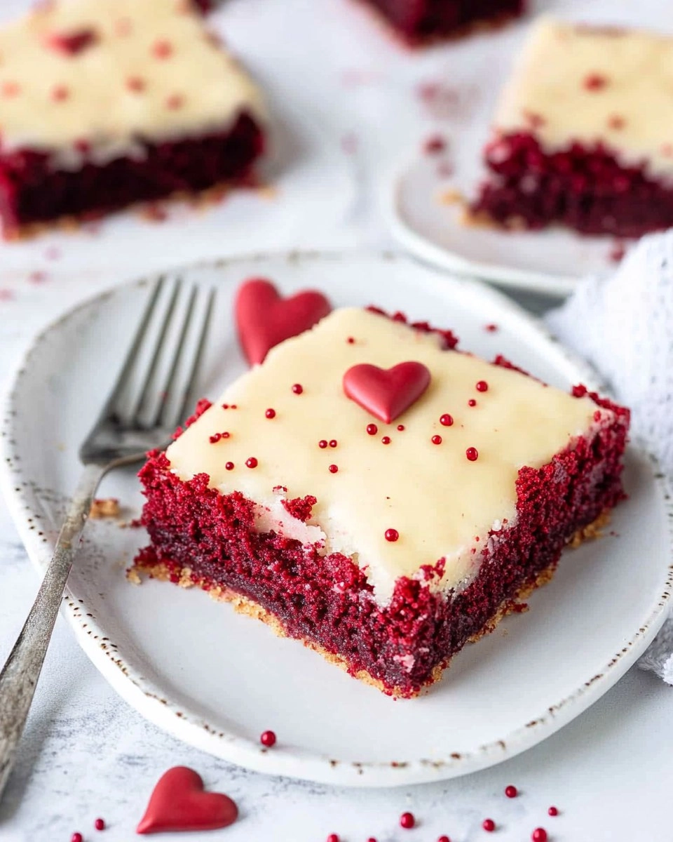 Valentine's Day Red Velvet Cookie Bars