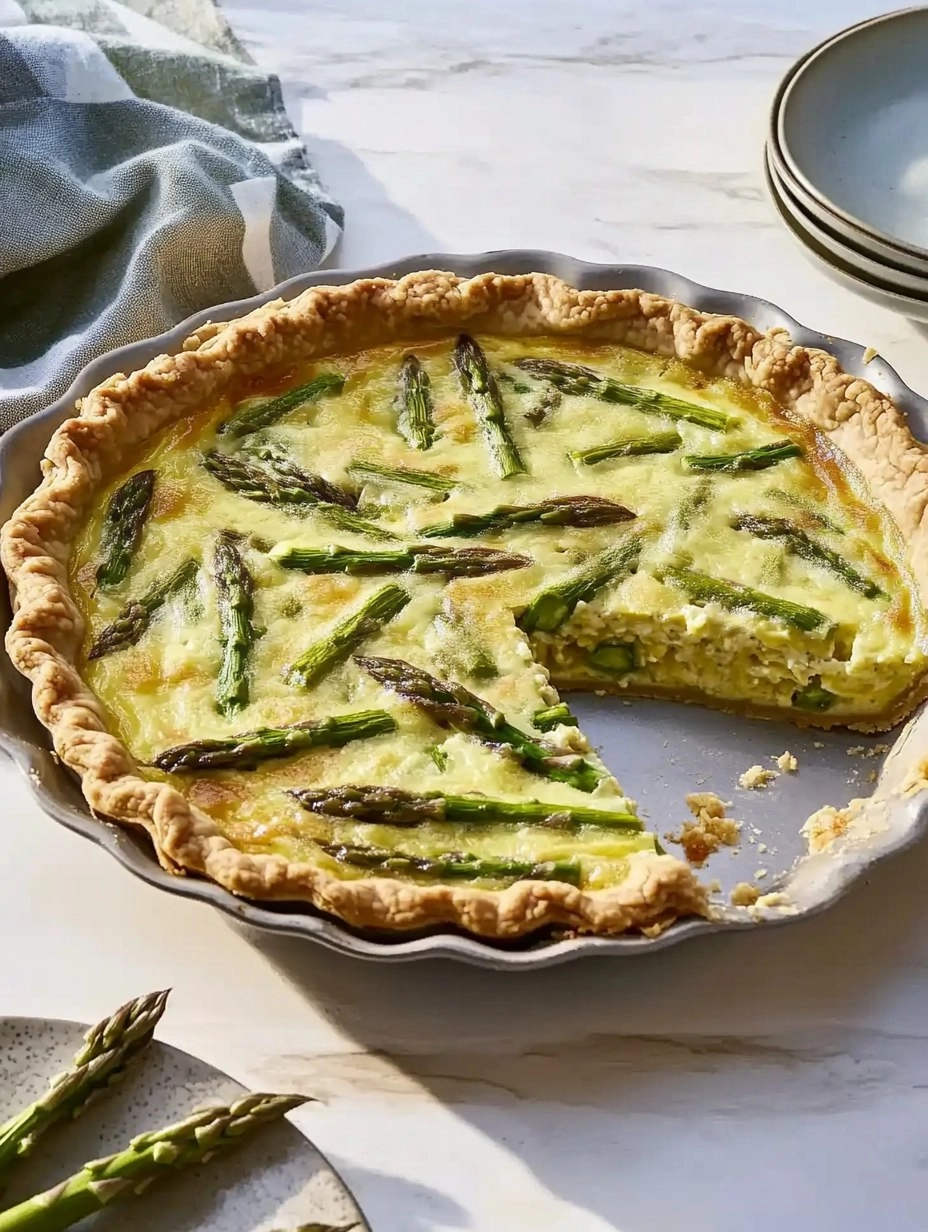Asparagus and Gruyere Quiche | Easy Spring Breakfast