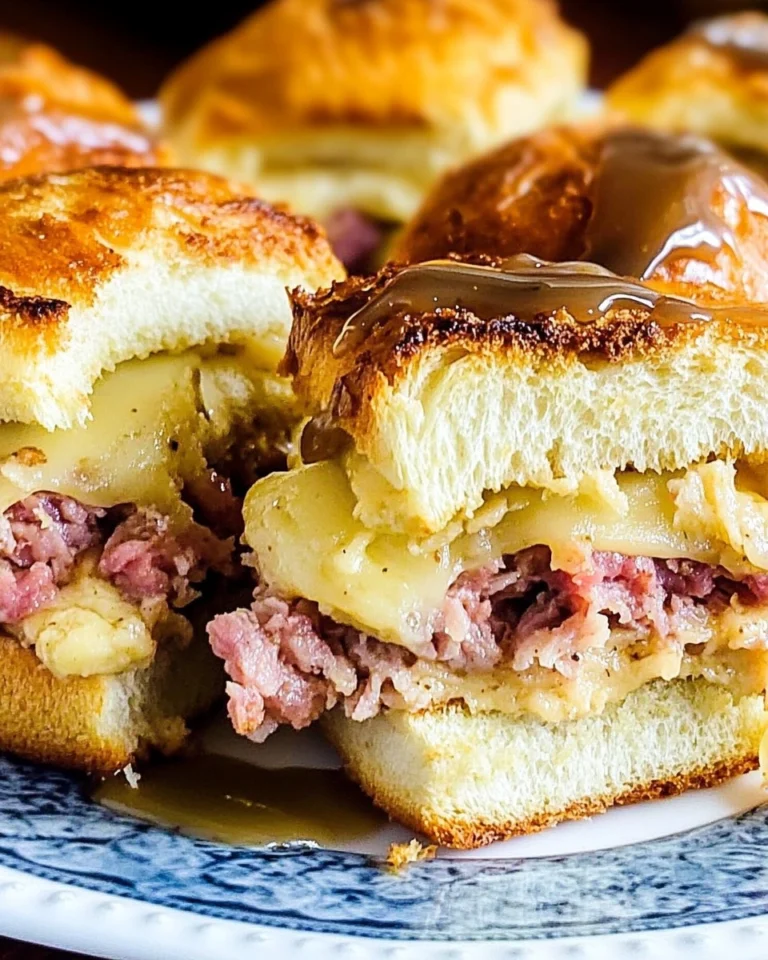 Baked-Reuben-Sliders-with-Thousand-Island-Glaze-Recipe