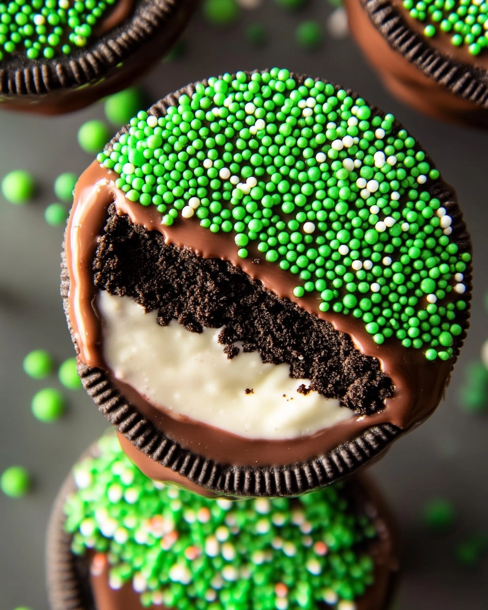 Chocolate Dipped Oreos with Sprinkles