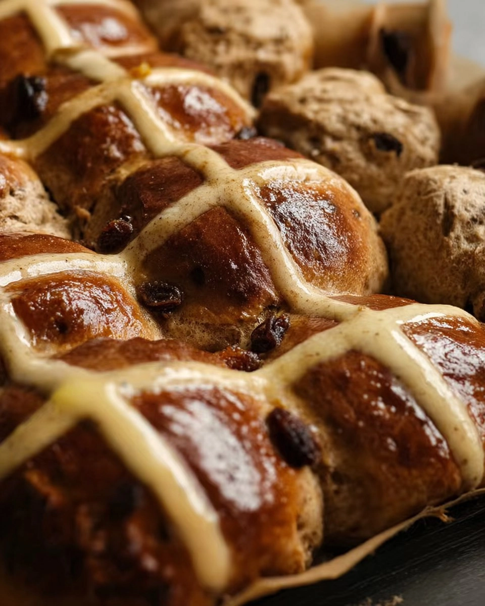 Cinnamon Raisin Hot Cross Buns (Make-Ahead Easter Rolls)