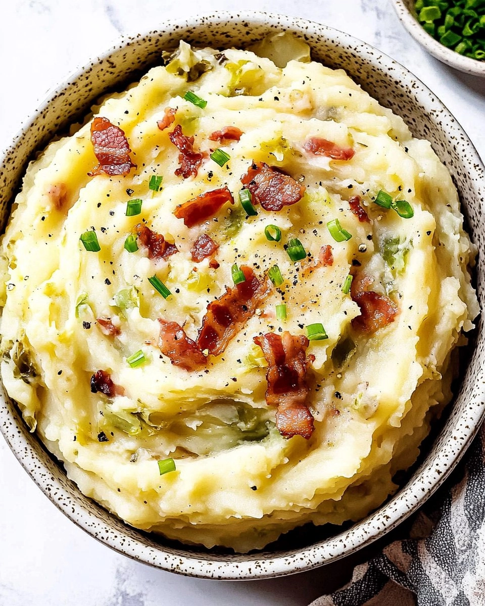 Colcannon | Irish Mashed Potatoes with Cabbage and Bacon