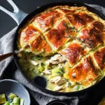 Cozy-Chicken-Pot-Pie-with-Leeks-Thyme-Skillet-Version-Recipe