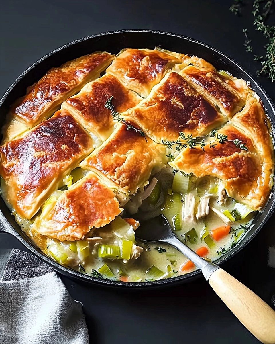 Cozy Chicken Pot Pie with Leeks & Thyme (Skillet Version)