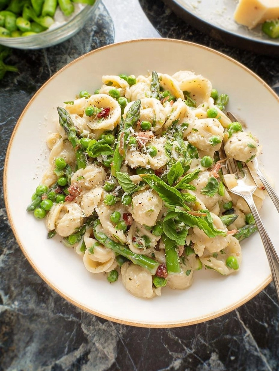 Creamy Lemon Asparagus Pasta with Peas & Parmesan 126 Creamy Lemon Asparagus Pasta with Peas & Parmesan