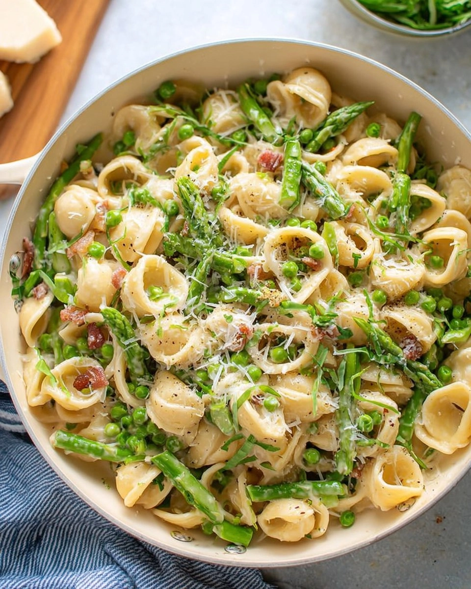 Creamy Lemon Asparagus Pasta with Peas & Parmesan 127 Creamy Lemon Asparagus Pasta with Peas & Parmesan