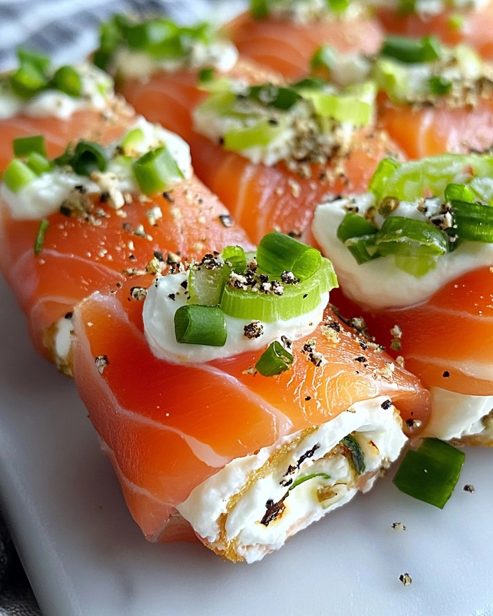 Easter Smoked Salmon and Cream Cheese Roll Ups