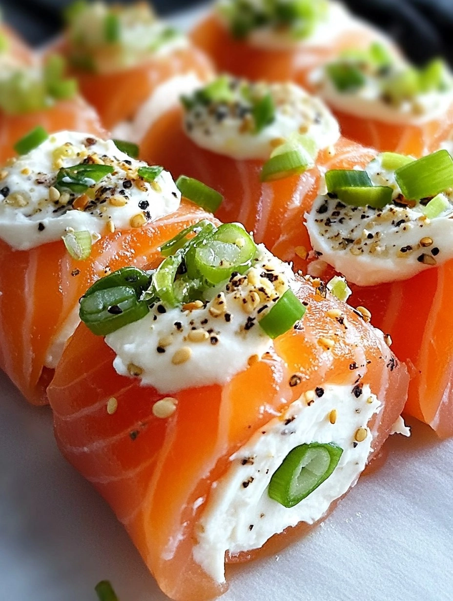 Easter Smoked Salmon and Cream Cheese Roll Ups