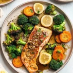 Honey-Garlic-Sheet-Pan-Salmon-with-Broccoli-Carrots-Recipe