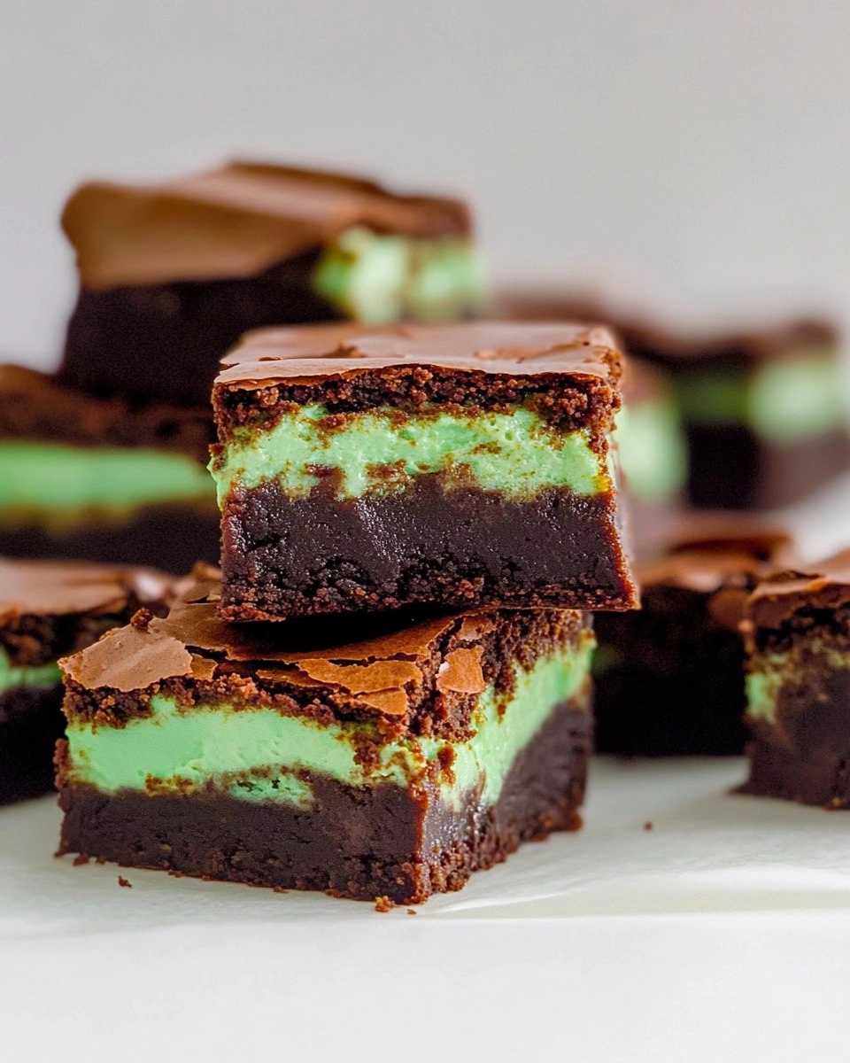 Mint Chocolate Brownies | Easy St Patrick's Day Fudgy Brownies