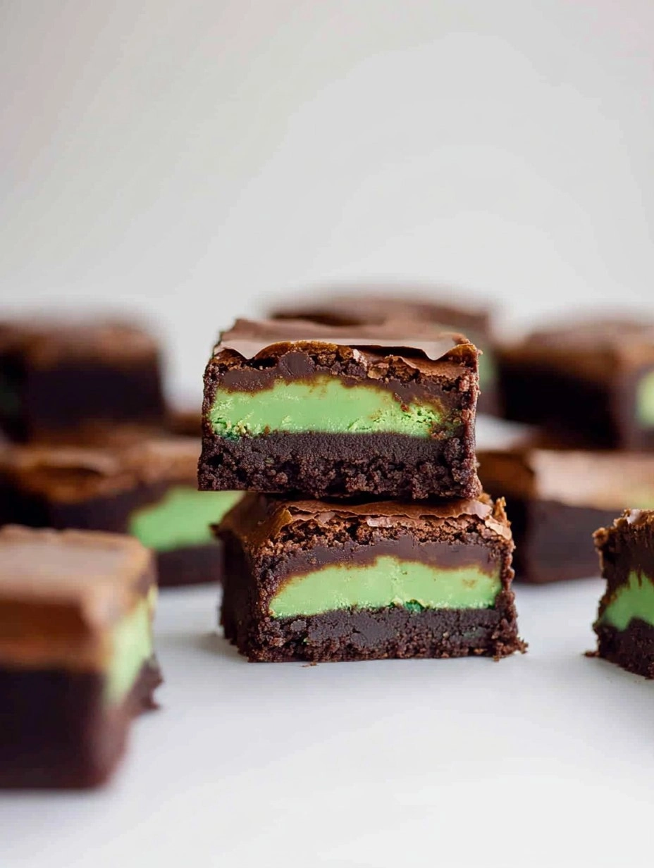 Mint Chocolate Brownies | Easy St Patrick's Day Fudgy Brownies