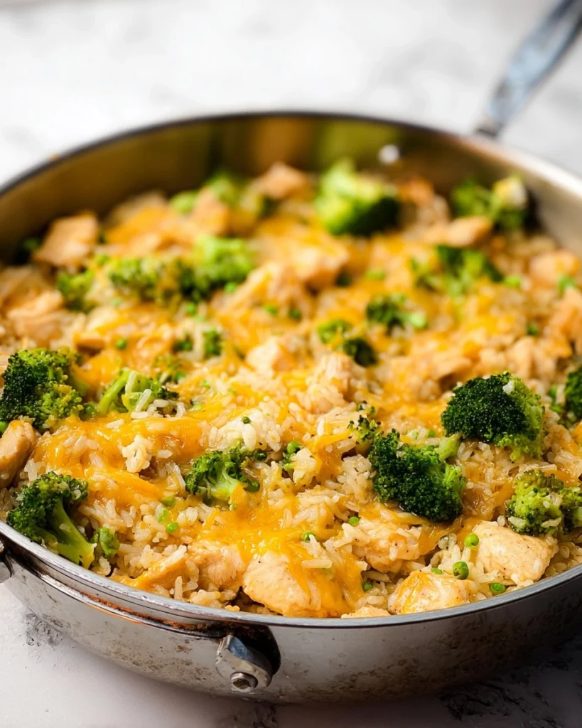 One-Pan-Cheesy-Chicken-Broccoli-and-Rice-Recipe