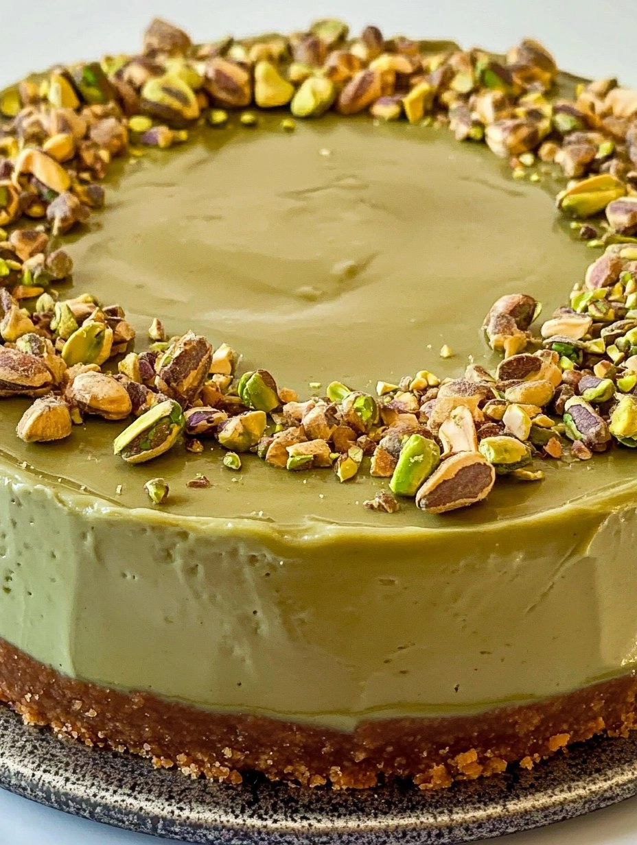 Pistachio Cheesecake | Easy No-Bake Green Dessert