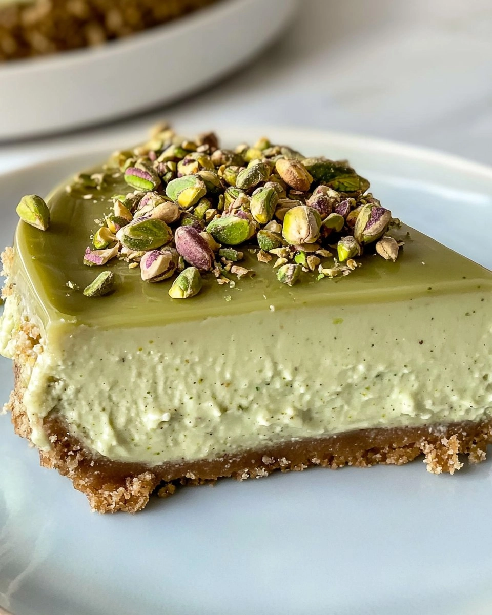 Pistachio Cheesecake | Easy No-Bake Green Dessert