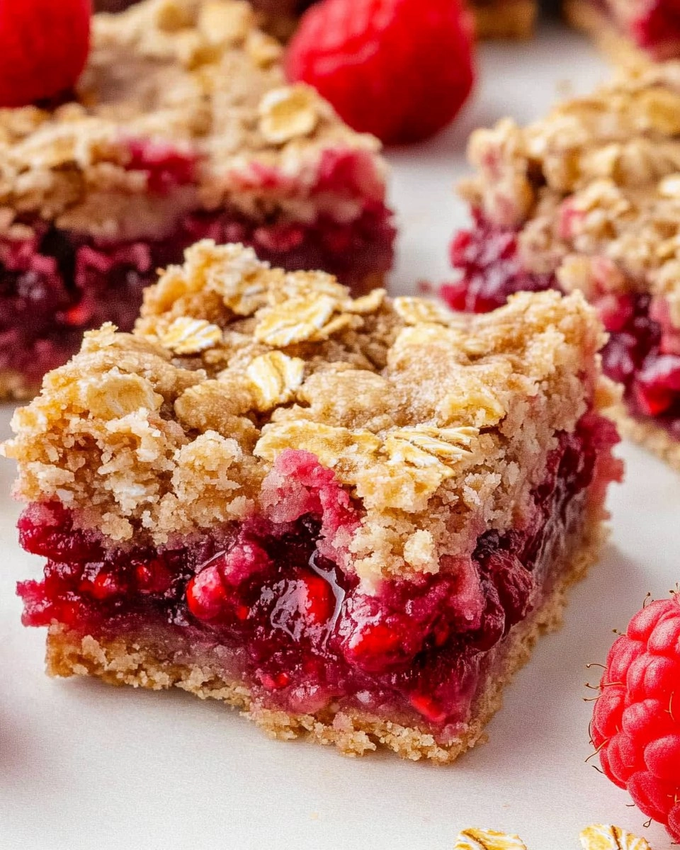 Raspberry Oat Bars