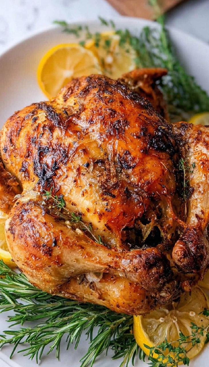Roasted Garlic & Herb Whole Chicken (Sunday Dinner)