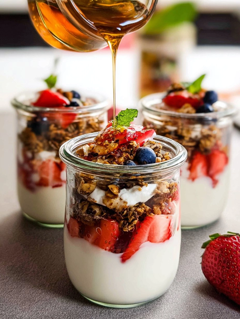 Simple Fruit & Yogurt Parfaits with Granola (Customizable)