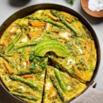 Asparagus-Frittata-with-Goat-Cheese-Sweet-Potatoes-Recipe